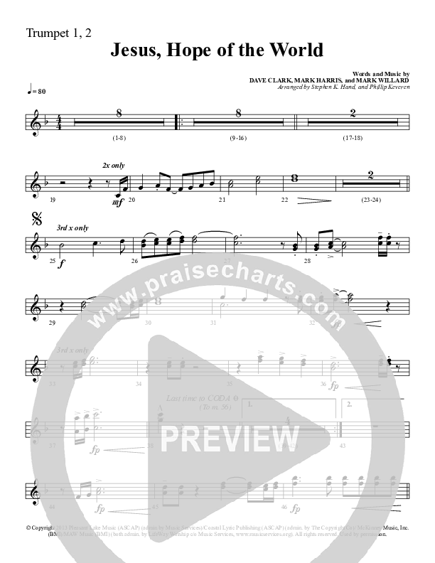 Jesus Hope Of The World Trumpet 1,2 (Sherwood Worship)
