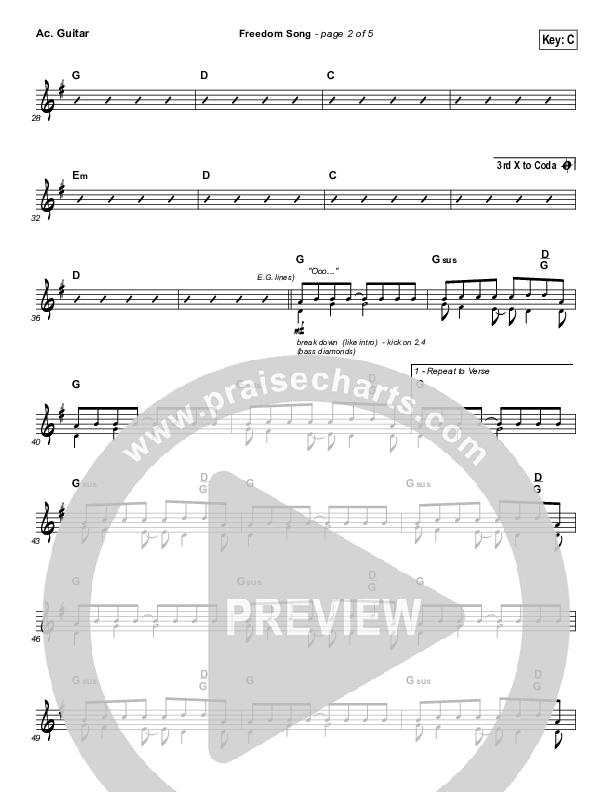 Freedom Song Acoustic Guitar (Christy Nockels)