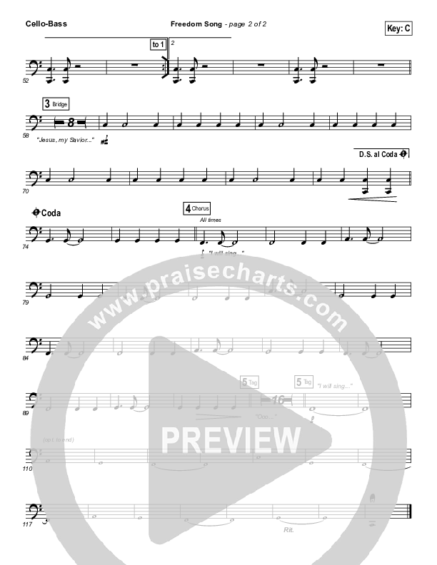 Freedom Song Cello/Bass (Christy Nockels)