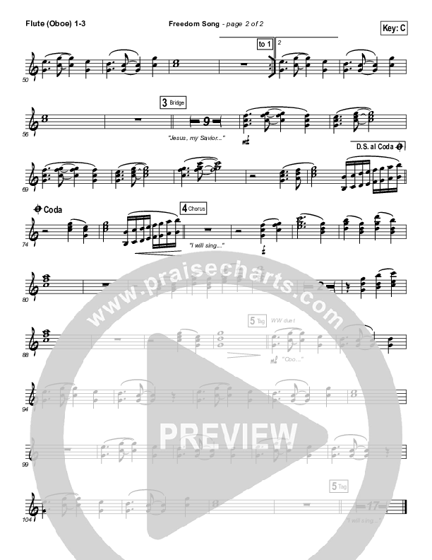 Freedom Song Flute/Oboe 1/2/3 (Christy Nockels)