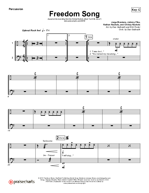 Freedom Song Percussion (Christy Nockels)