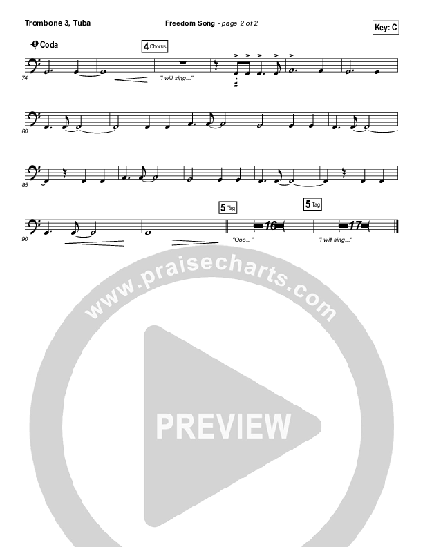 Freedom Song Trombone 3/Tuba (Christy Nockels)