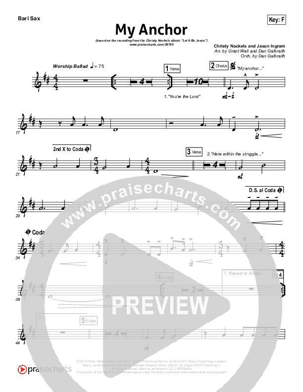 My Anchor Bari Sax (Christy Nockels)