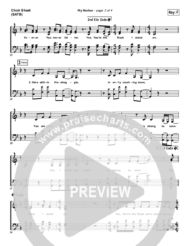 My Anchor Choir Sheet (SATB) (Christy Nockels)