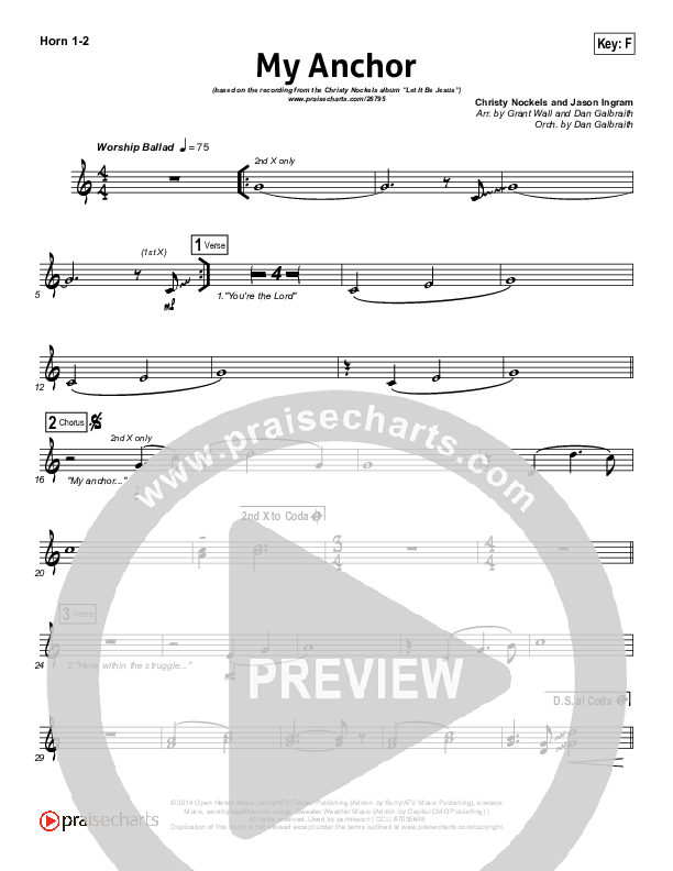 My Anchor French Horn 1/2 (Christy Nockels)