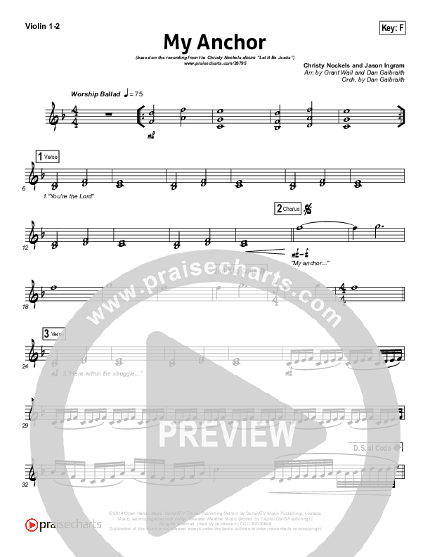 My Anchor Violin 1/2 (Christy Nockels)