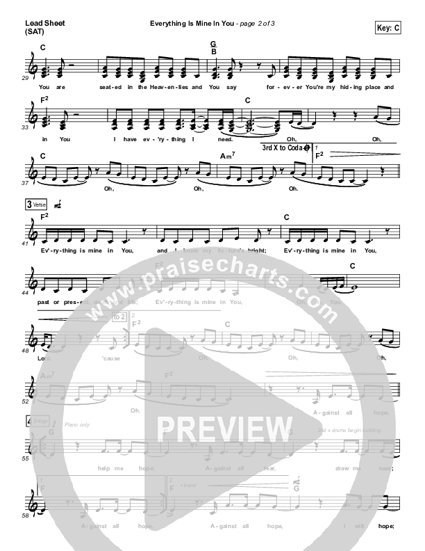 Everything Is Mine In You Lead (SAT) (Christy Nockels)