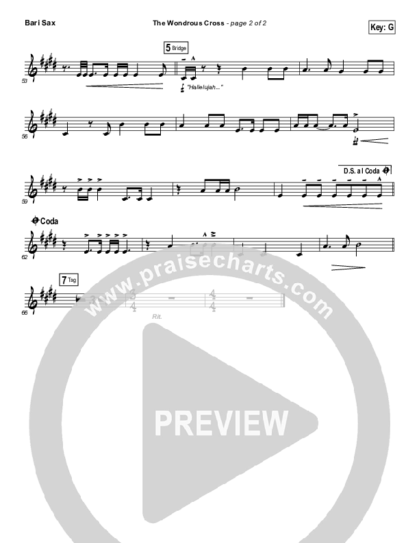 The Wondrous Cross Bari Sax (Christy Nockels)