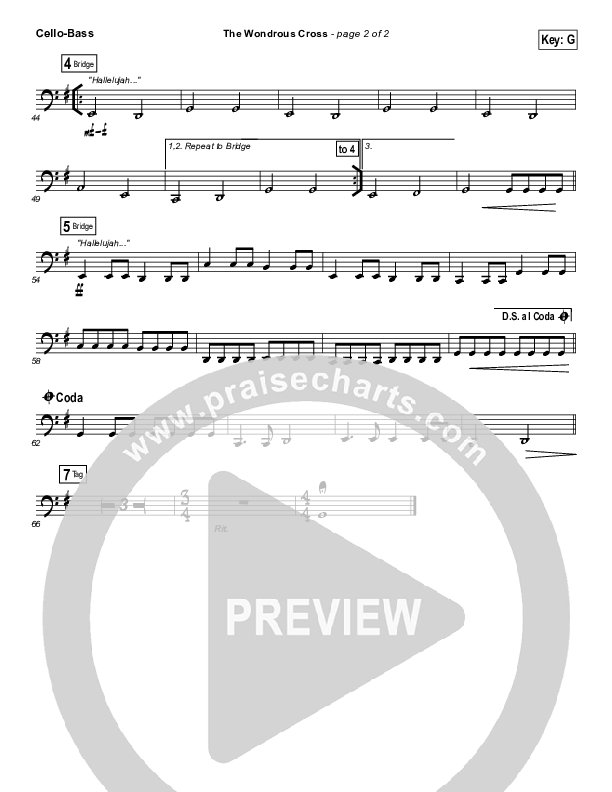 The Wondrous Cross Cello/Bass (Christy Nockels)