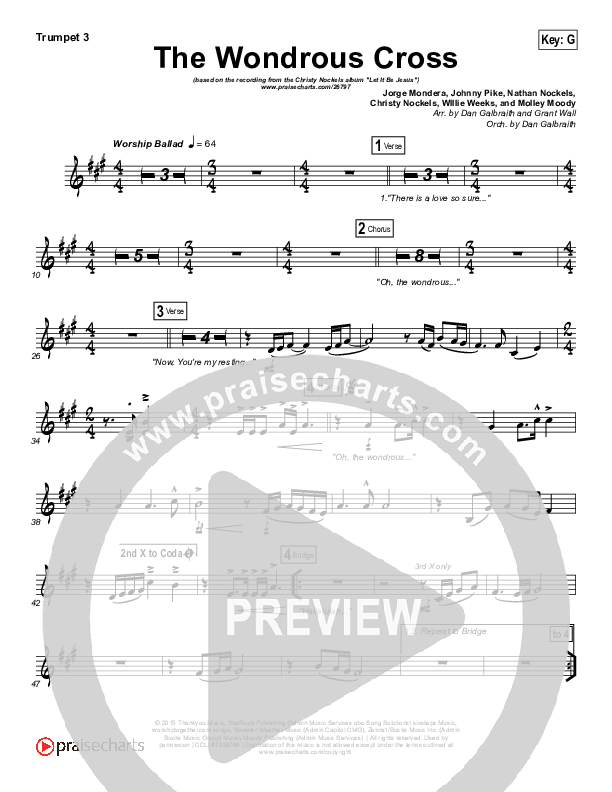 The Wondrous Cross Trumpet 3 (Christy Nockels)