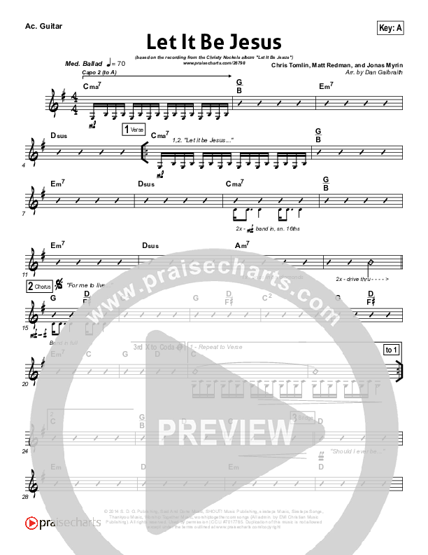 Let It Be Jesus Acoustic Guitar (Christy Nockels)