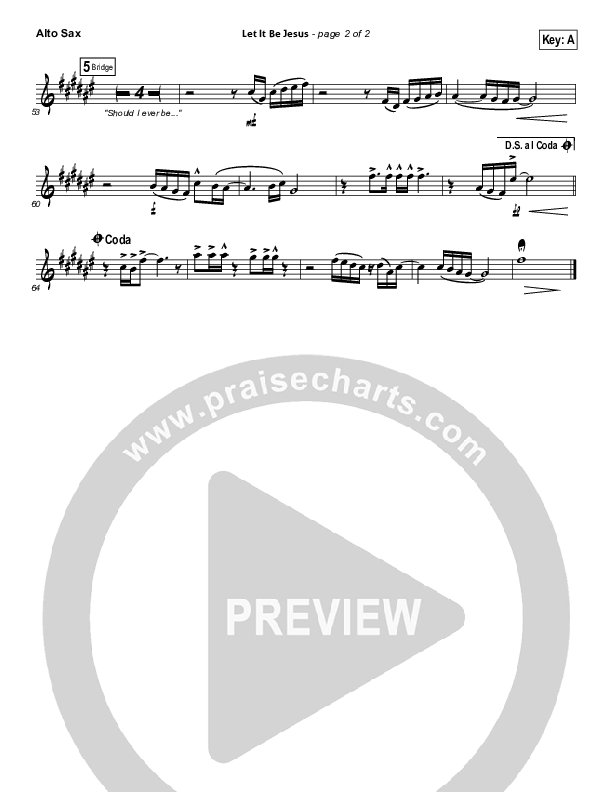 Let It Be Jesus Alto Sax (Christy Nockels)