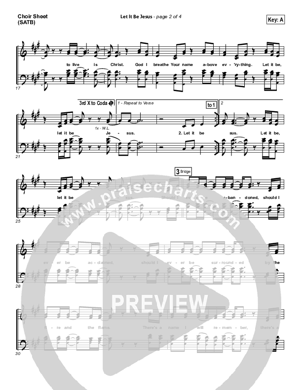 Let It Be Jesus Choir Vocals (SATB) (Christy Nockels)