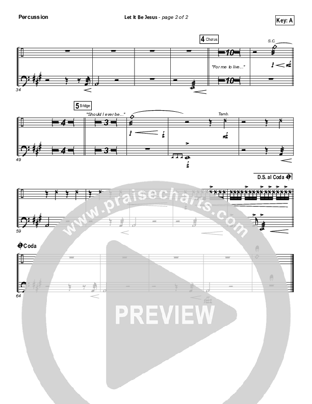 Let It Be Jesus Percussion (Christy Nockels)