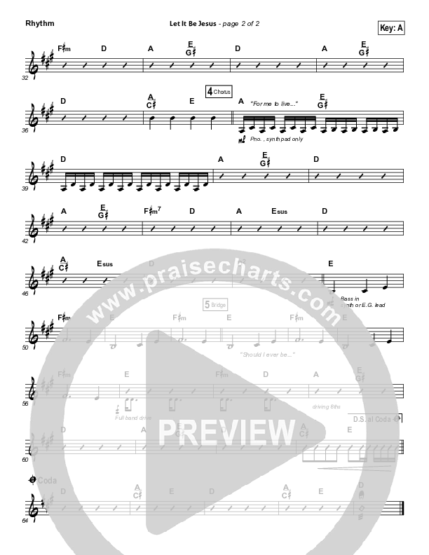 Let It Be Jesus Rhythm Chart (Christy Nockels)