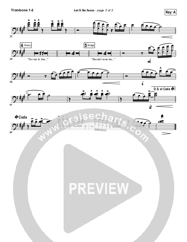 Let It Be Jesus Trombone 1/2 (Christy Nockels)