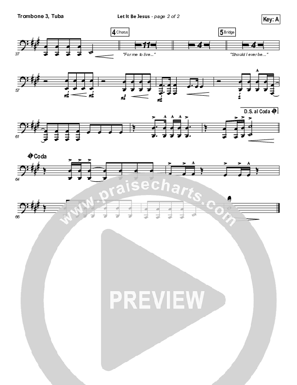 Let It Be Jesus Trombone 3/Tuba (Christy Nockels)