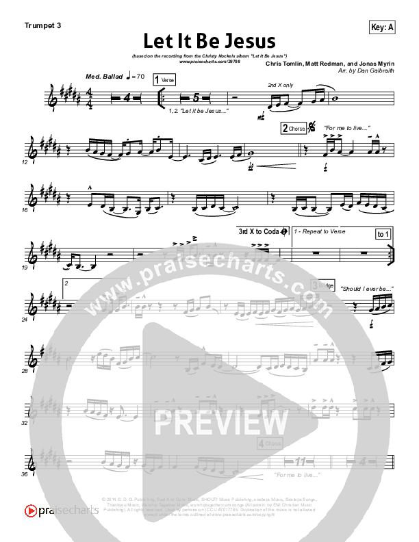 Let It Be Jesus Trumpet 3 (Christy Nockels)