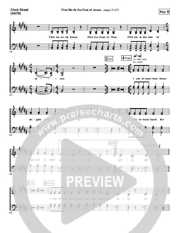 Find Me At The Feet Of Jesus Choir Vocals (SATB) (Christy Nockels)