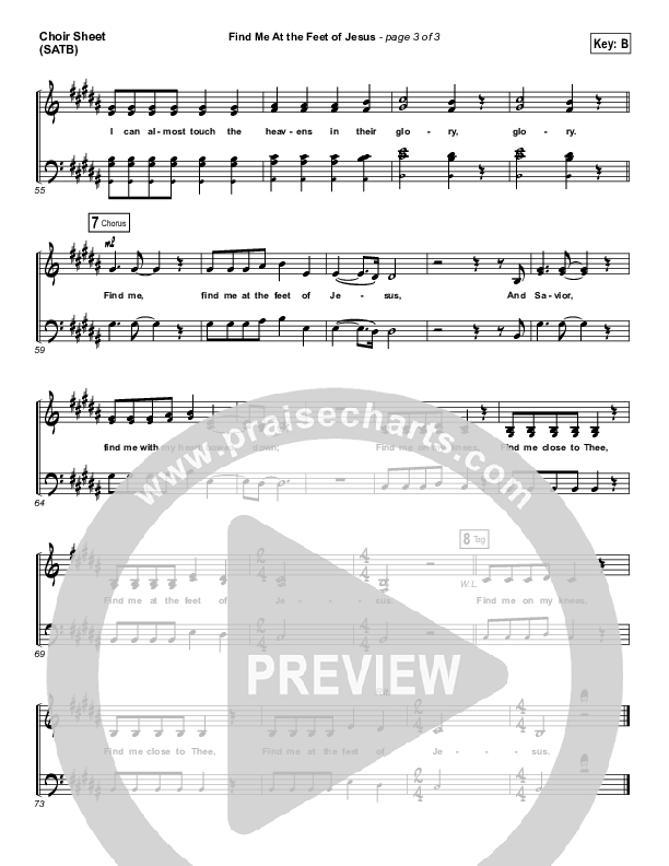 Find Me At The Feet Of Jesus Choir Vocals (SATB) (Christy Nockels)