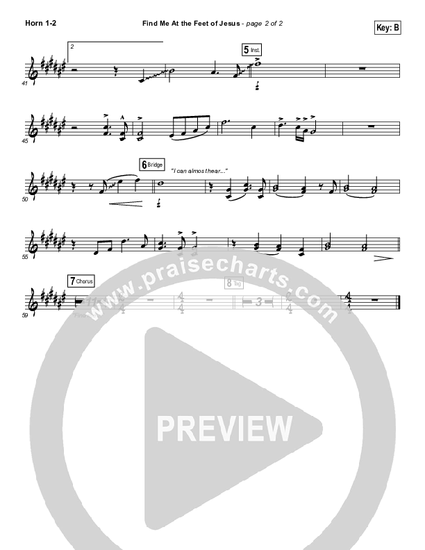 Find Me At The Feet Of Jesus Brass Pack (Christy Nockels)