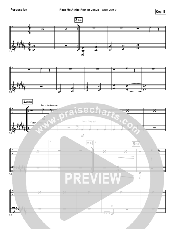 Find Me At The Feet Of Jesus Percussion (Christy Nockels)