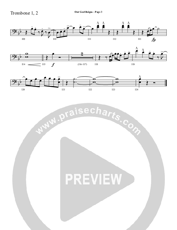 Our God Reigns Trombone 1/2 (Sherwood Worship)