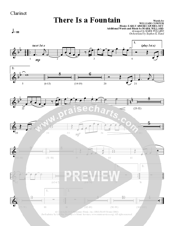 There Is A Fountain Clarinet (Sherwood Worship)
