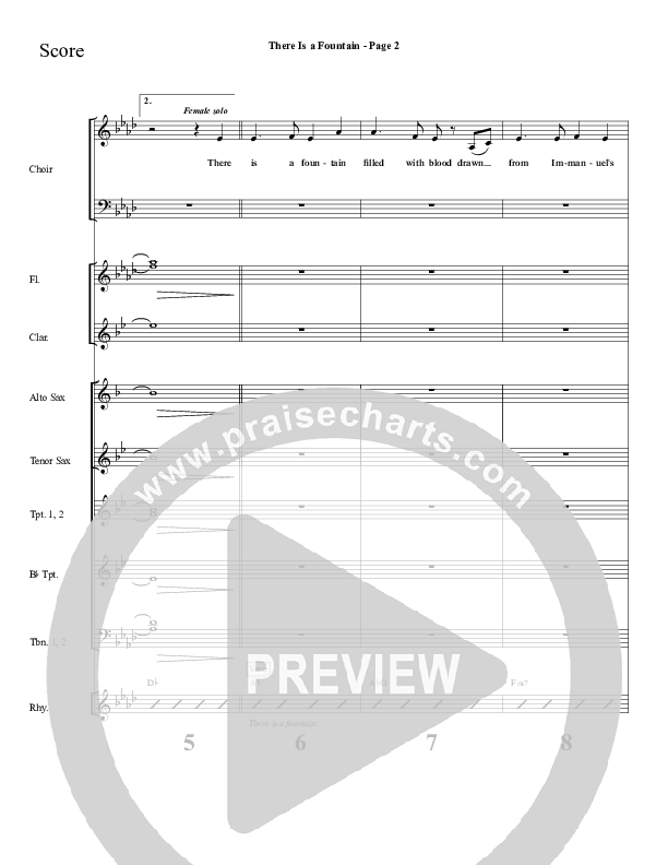 There Is A Fountain Conductor's Score (Sherwood Worship)