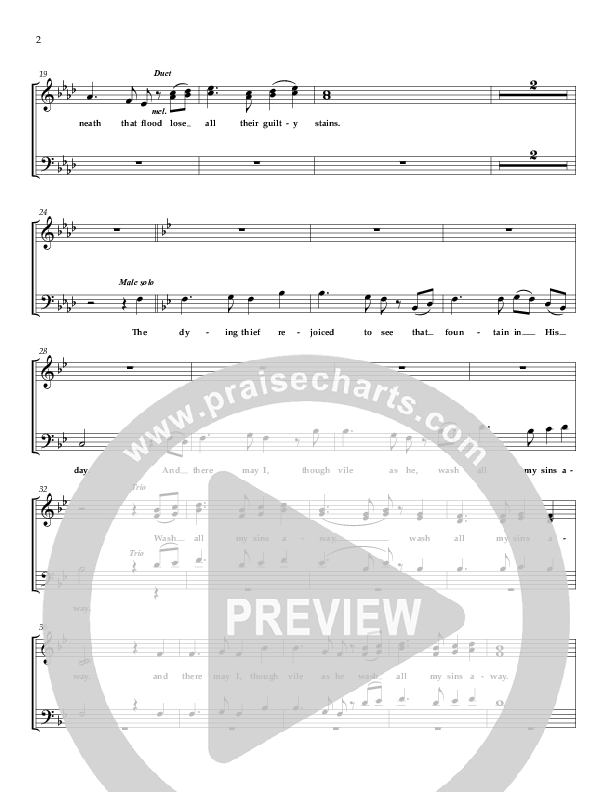 There Is A Fountain Lead Sheet (SAT) (Sherwood Worship)