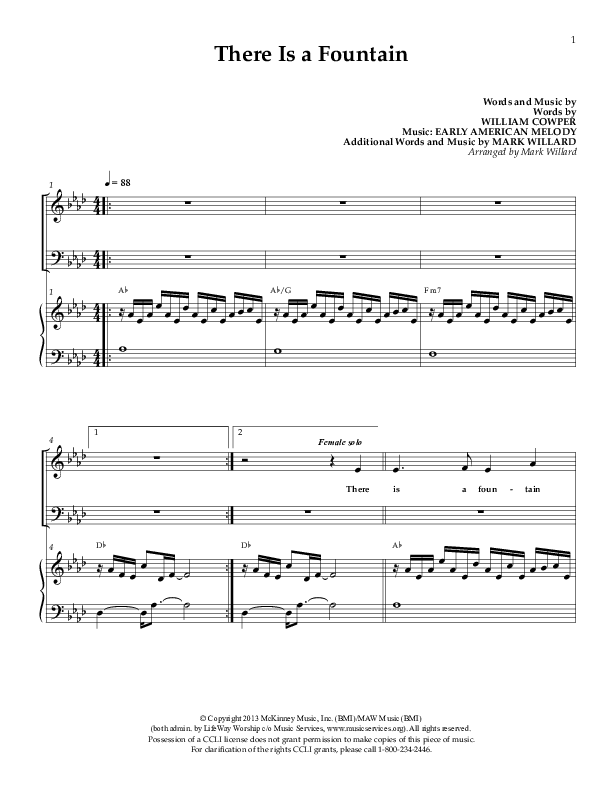 There Is A Fountain Piano/Vocal (Sherwood Worship)