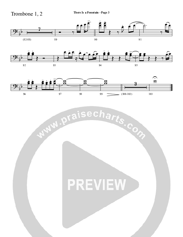 There Is A Fountain Trombone 1/2 (Sherwood Worship)
