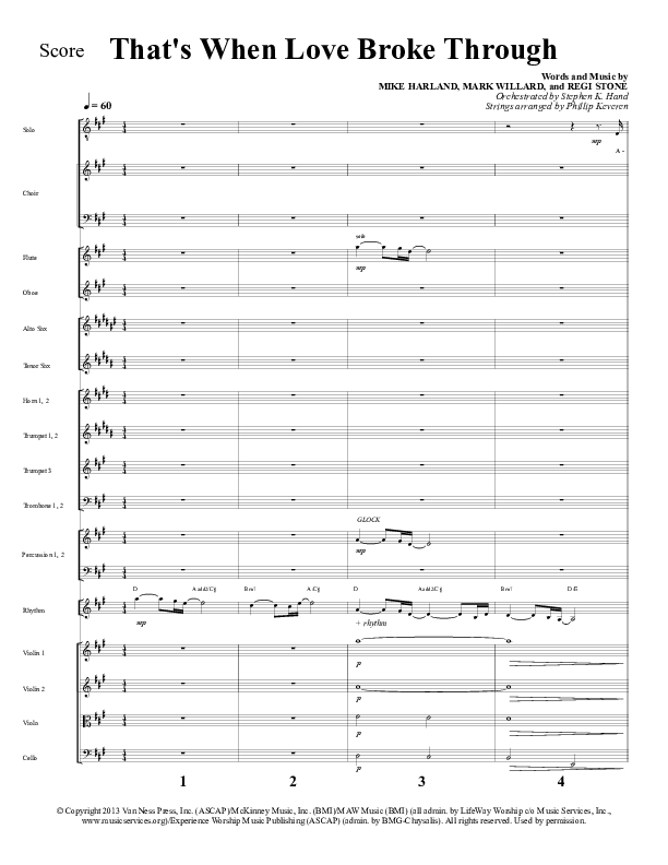 That's When Love Broke Through Conductor's Score (Sherwood Worship)