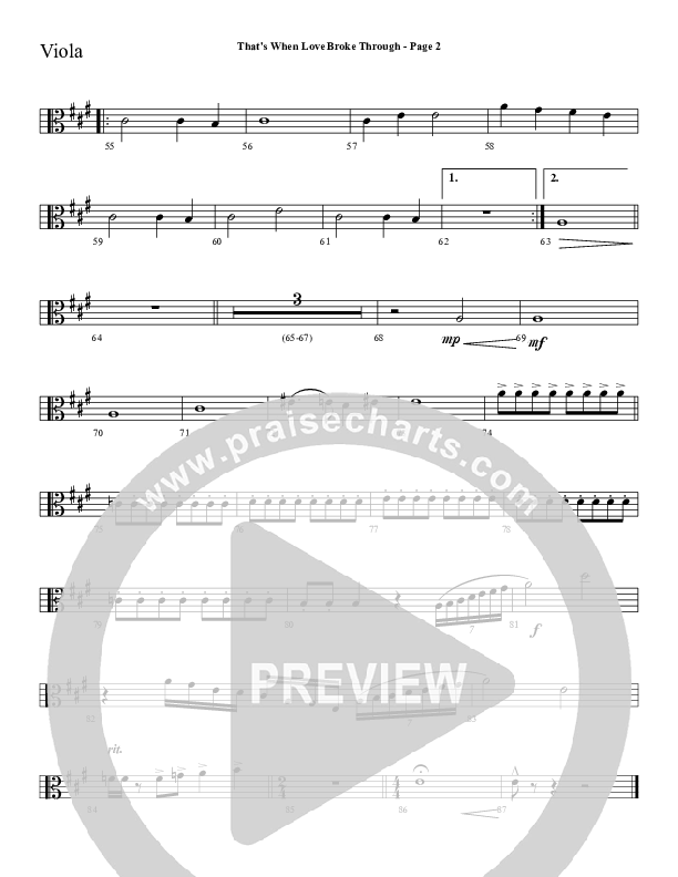 That's When Love Broke Through Viola (Sherwood Worship)