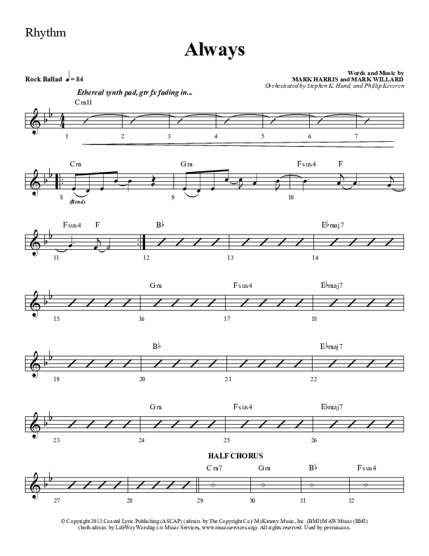 Always Rhythm Chart (Sherwood Worship)