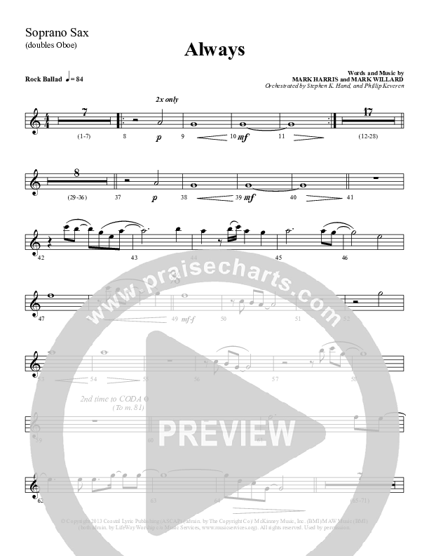 Always Soprano Sax (Sherwood Worship)