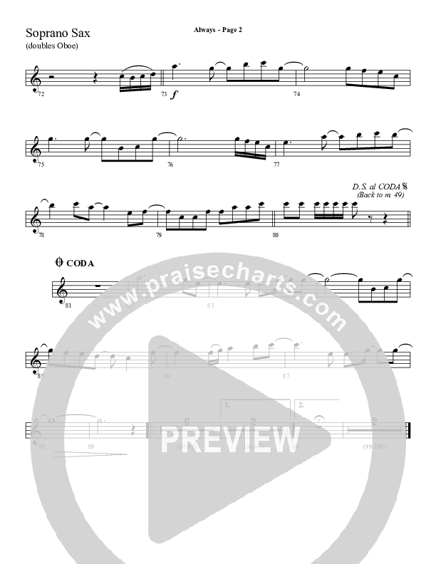 Always Soprano Sax (Sherwood Worship)