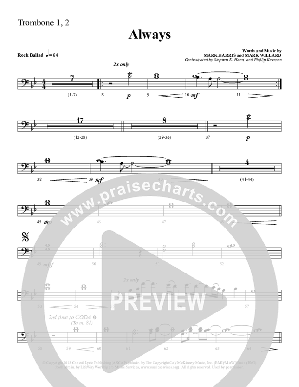 Always Trombone 1/2 (Sherwood Worship)