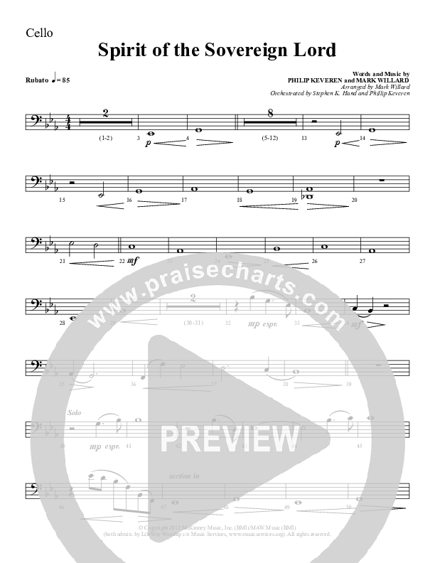 Spirit Of The Sovereign Lord Cello (Sherwood Worship)