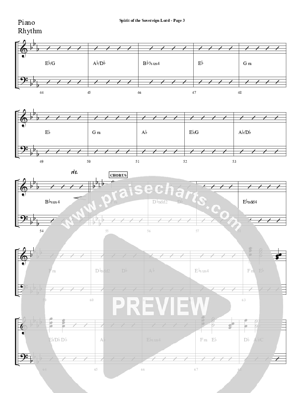 Spirit Of The Sovereign Lord Rhythm Chart (Sherwood Worship)