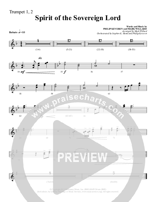 Spirit Of The Sovereign Lord Trumpet 1,2 (Sherwood Worship)