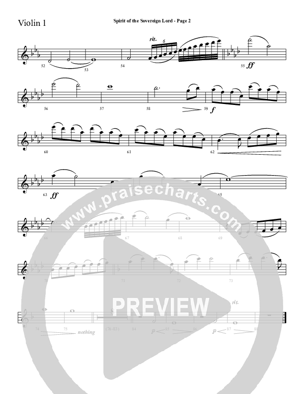 Spirit Of The Sovereign Lord Violin 1 (Sherwood Worship)