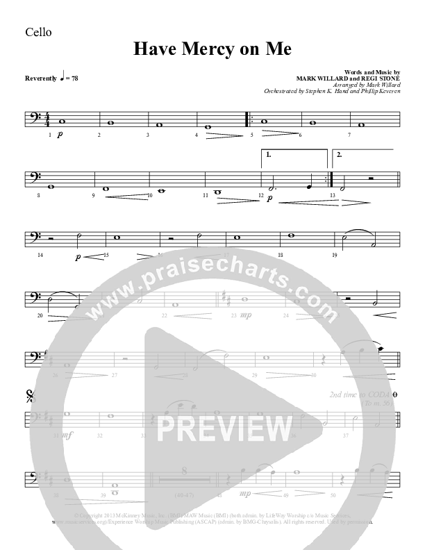 Have Mercy On Me Cello (Sherwood Worship)