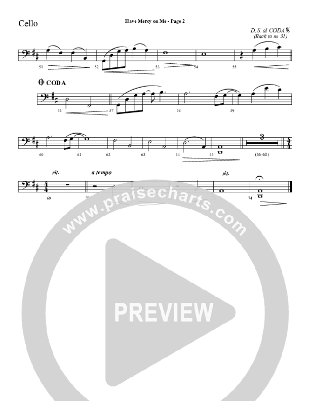 Have Mercy On Me Cello (Sherwood Worship)