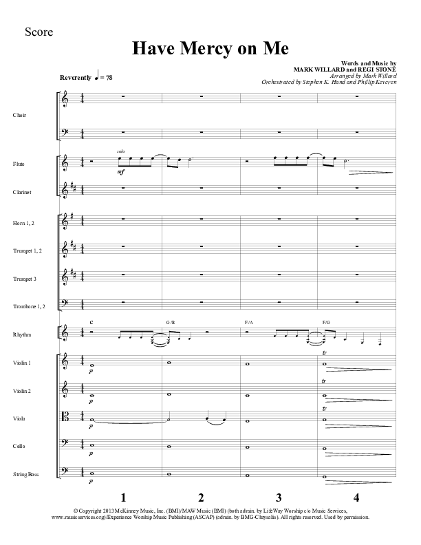Have Mercy On Me Conductor's Score (Sherwood Worship)