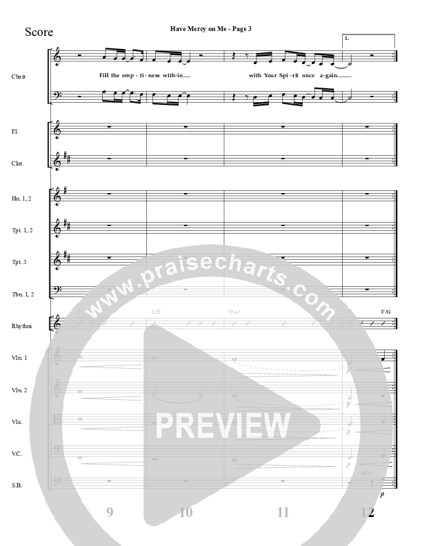Have Mercy On Me Conductor's Score (Sherwood Worship)
