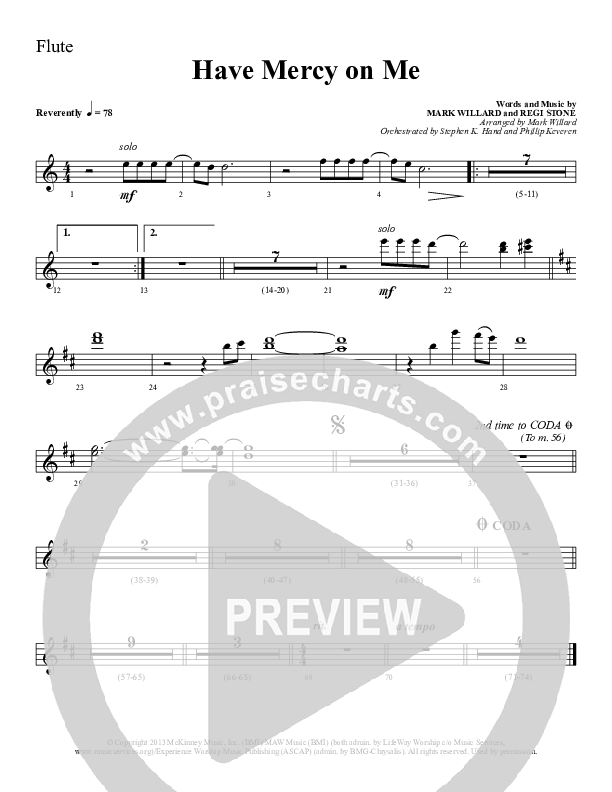 Have Mercy On Me Flute (Sherwood Worship)