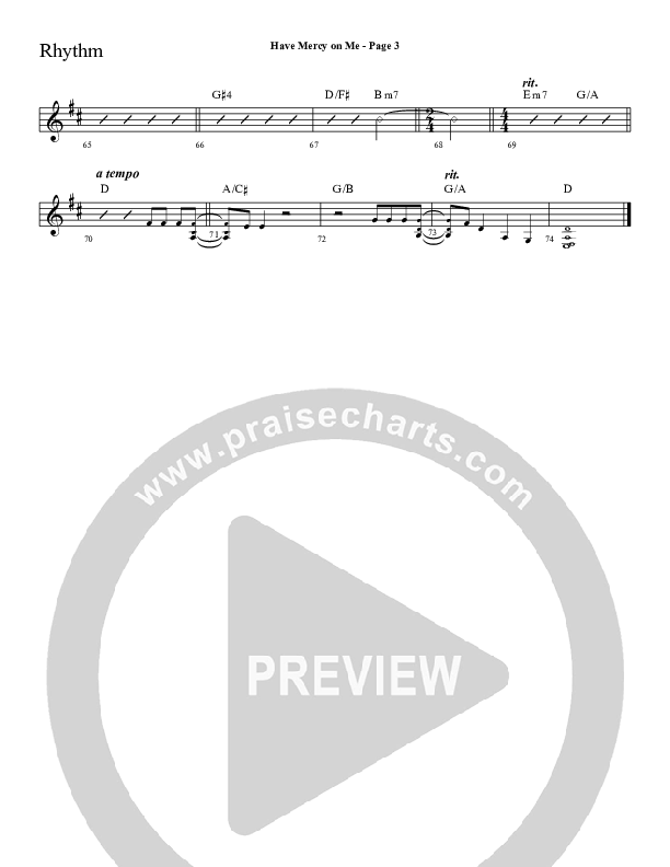 Have Mercy On Me Rhythm Chart (Sherwood Worship)