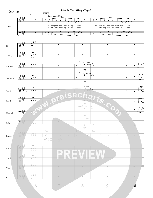 Live For Your Glory Orchestration (Sherwood Worship)