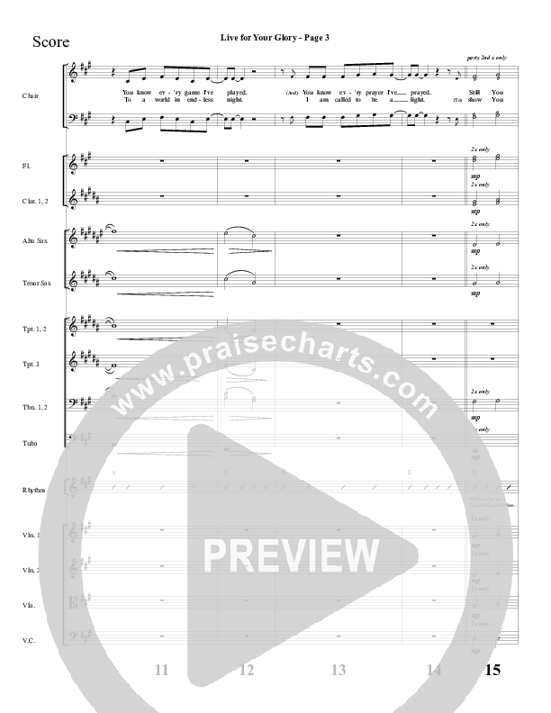 Live For Your Glory Orchestration (Sherwood Worship)